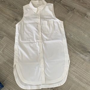 Athleta small white button down tunic